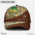 Frenzidea Personalized Mahi Mahi Fishing Leather Pattern Cap