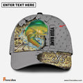 Frenzidea Custom Name Mahi Mahi Fishing Grey 3D Cap