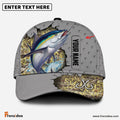 Frenzidea Custom Name Tuna Fishing Grey 3D Cap