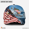 Frenzidea Eagle Flag Trout Fishing Classic Cap