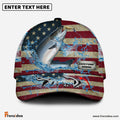 Frenzidea Personalized American Salmon Water Splash FIshing Classic Cap