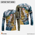 Frenzidea Walleye Fishing Skin Seawave Custom Name & Team Name 3D Shirts