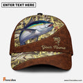 Frenzidea Personalized Tuna Fishing Leather Pattern Cap
