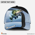 Frenzidea Personalized Bass Fishing Net Pattern Blue Cap