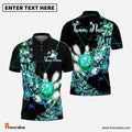 Frenzidea Bowling And Pins Butterfly Flow Customized Name, Team Name 3D Shirt (4 Colors)