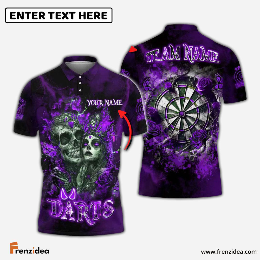Frenzidea Darts Gothic Romance Personalized Name, Team Name Shirt (4 Colors)