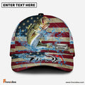 Frenzidea Personalized American Bass Water Splash FIshing Classic Cap
