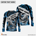 Frenzidea Catfish Fishing Blue Lava Sport Custom Name & Team Name 3D Shirts