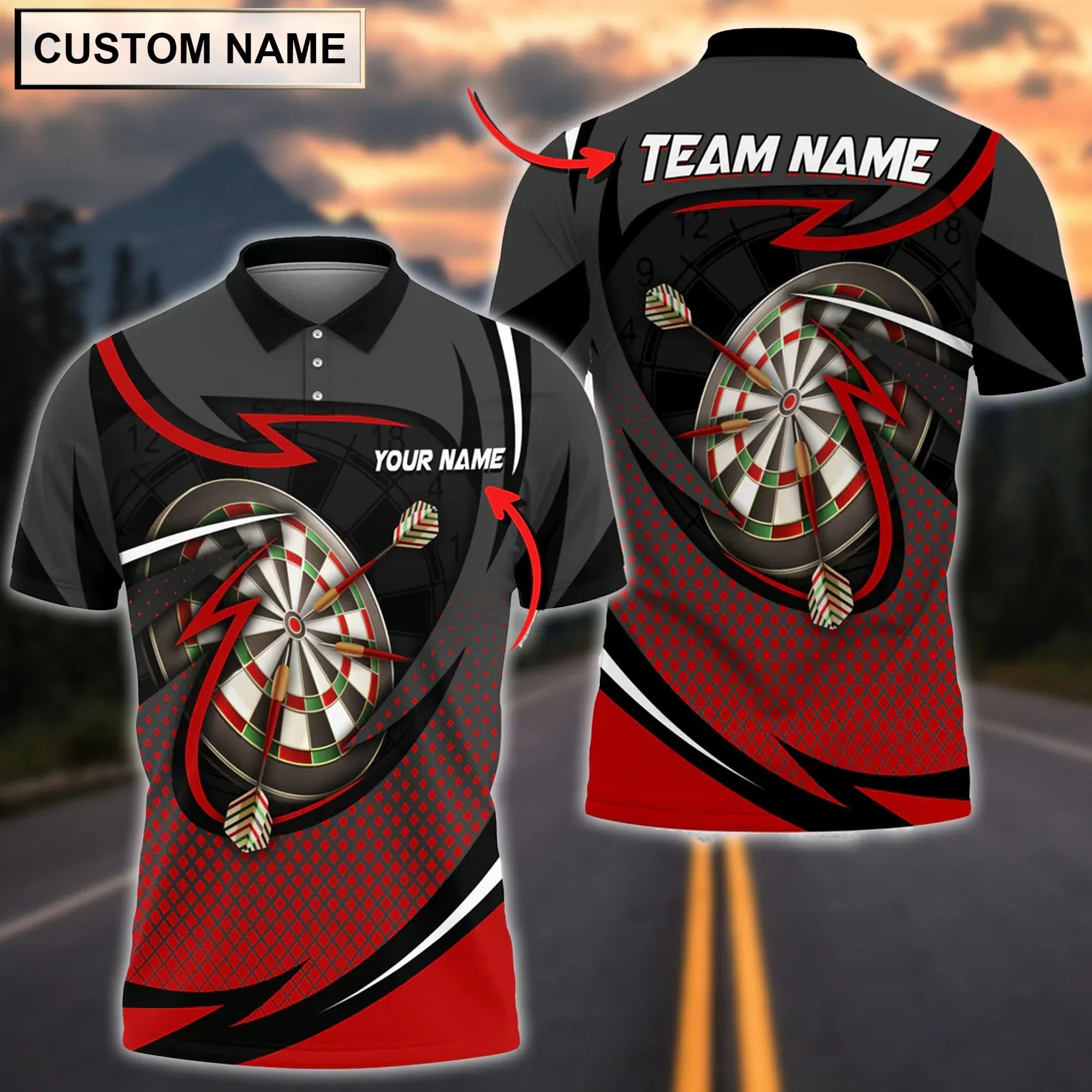Frenzidea Breath Of Thunder Darts Board Personalized Name 3D Shirt