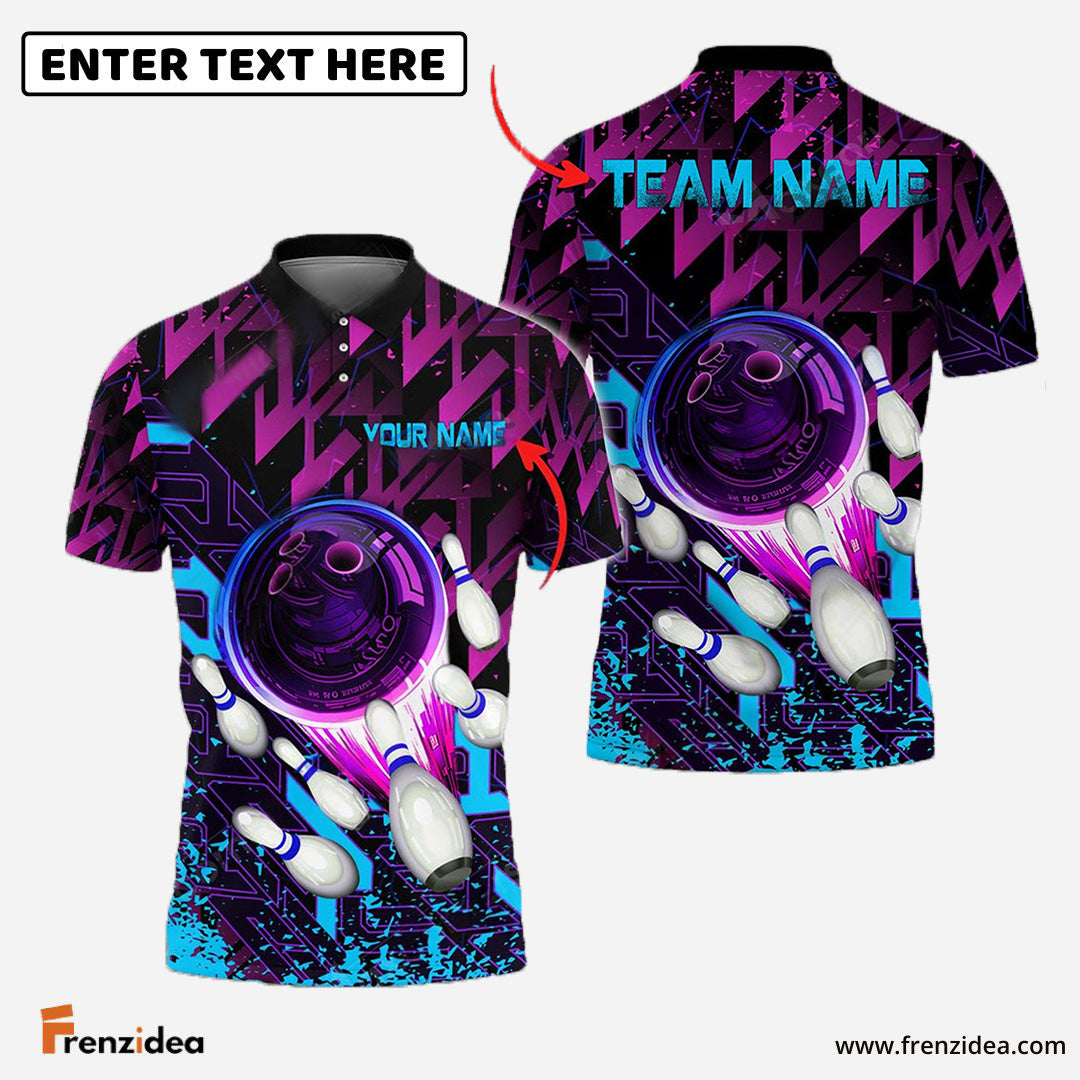Frenzidea Bowling And Pins Supersonic Speed Customized Name 3D Shirt (4 Colors)