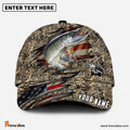 Frenzidea Personalized Musky Premium Crack Camo Fishing Classic Cap