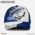 Frenzidea Personalized Salmon Fishing Dark Blue Skin Sport Classic Cap