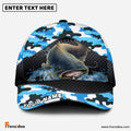 Frenzidea Personalized Catfish Fishing Blue Camo Sport Classic Cap