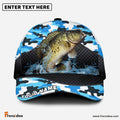 Frenzidea Personalized Crappie Fishing Blue Camo Sport Classic Cap