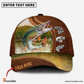 Frenzidea Personalized Pike Fishing Water Leather Pattern Classic 3D Cap