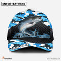 Frenzidea Personalized Salmon Fishing Blue Camo Sport Classic Cap