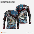 Frenzidea Musky Fishing Rising Star Custom Name & Team Name 3D Shirts