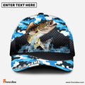 Frenzidea Personalized Walleye Fishing Blue Camo Sport Classic Cap