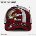 Frenzidea Personalized Northern Pike Fishing Red Classic Cap