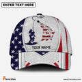 Frenzidea Personalized Salmon Fishing American Dusty Style Classic Cap