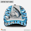 Frenzidea Personalized Salmon Fishing Light Blue Camo Sport Classic Cap