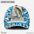 Frenzidea Personalized Bass Fishing Light Blue Camo Sport Classic Cap