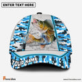 Frenzidea Personalized Walleye Fishing Light Blue Camo Sport Classic Cap