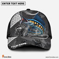 Frenzidea Marlin Fishing Gray Camo Sport Personalized Cap