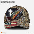 Frenzidea Personalized Trout Cross Camo Fishing Classic Cap