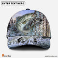 Frenzidea Personalized Clear Water Skin Striped Bass Fishing Classic Cap