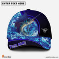 Frenzidea Blue Patchy Sailfish Fishing Personalized Cap