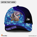 Frenzidea Blue Patchy Catfish Fishing Personalized Cap