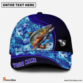 Frenzidea Blue Patchy Trout Fishing Personalized Cap