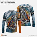 Frenzidea Trout Fishing Skin Seawave Custom Name & Team Name 3D Shirts