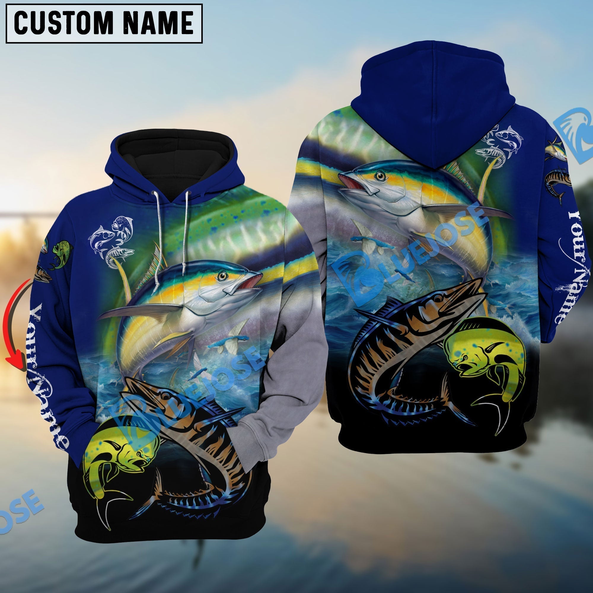 Frenzidea Mahi-mahi, Wahoo, Tuna Customize Name 3D Shirts