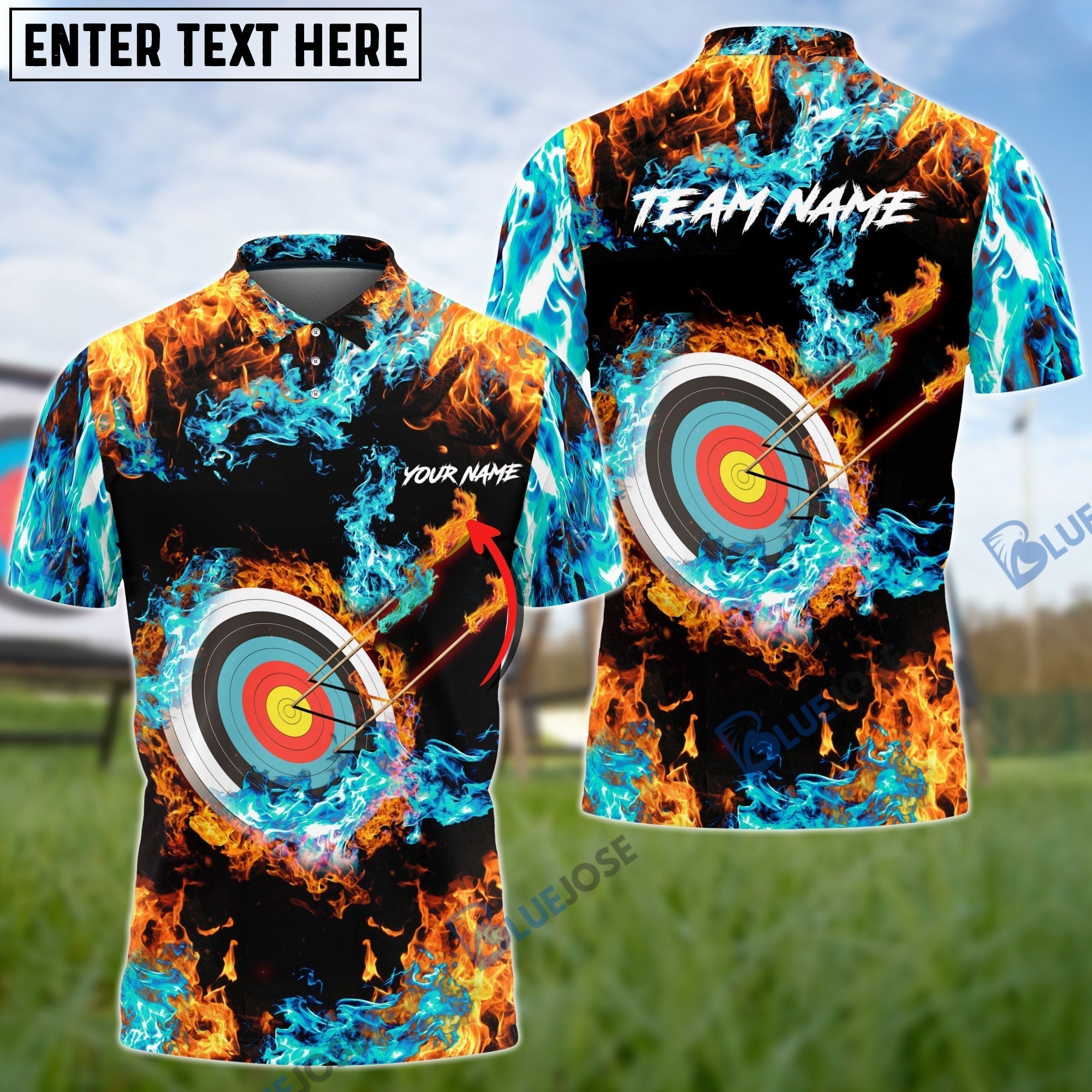 Frenzidea Archery Fire Power Personalized Name 3D Shirt
