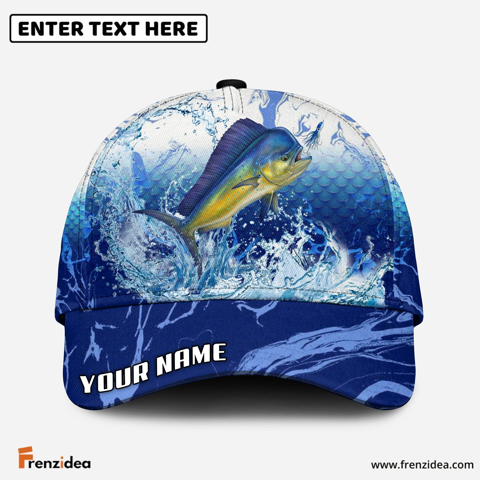 (12 Breeds) Frenzidea Freshwater Strike Fishing Legend Customized Name 3D Cap