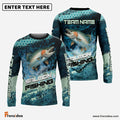 Frenzidea Salmon Fishing Aqua Strike Custom Name & Team Name 3D Shirts