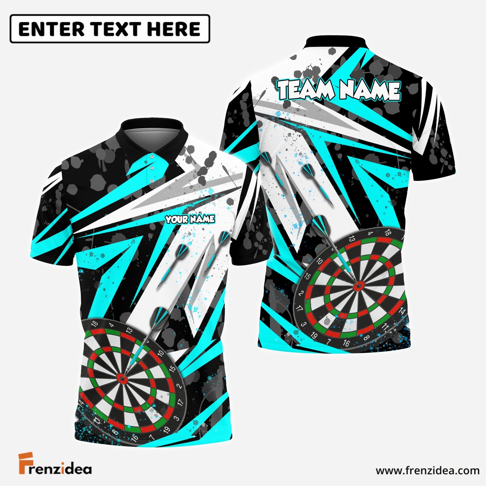 Frenzidea Darts Winner Personalized Name, Team Name 3D Shirt (4 Colors)