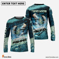 Frenzidea Crappie Fishing Aqua Strike Custom Name & Team Name 3D Shirts
