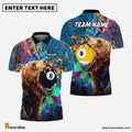 Frenzidea Billiards Ball 8 & 9 Pool Bear Pattern Personalized Name 3D Shirt