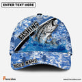 (10 Breeds) Frenzidea Blue Ocean Marble Fishing Customized Name 3D Cap
