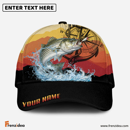 (12 Breeds) Frenzidea Fishing Mountain Lake Legend Customized Name 3D Cap