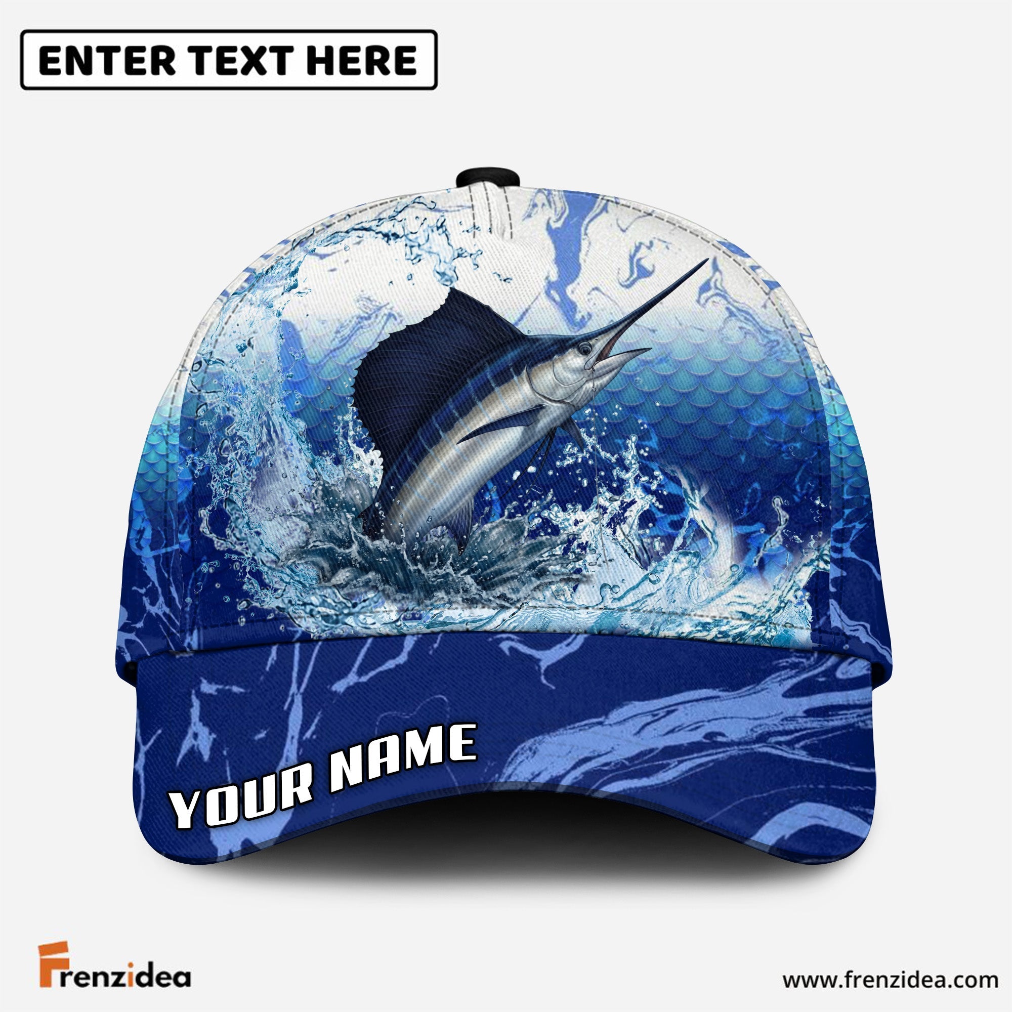(12 Breeds) Frenzidea Freshwater Strike Fishing Legend Customized Name 3D Cap