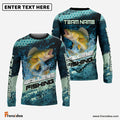 Frenzidea Walleye Fishing Aqua Strike Custom Name & Team Name 3D Shirts