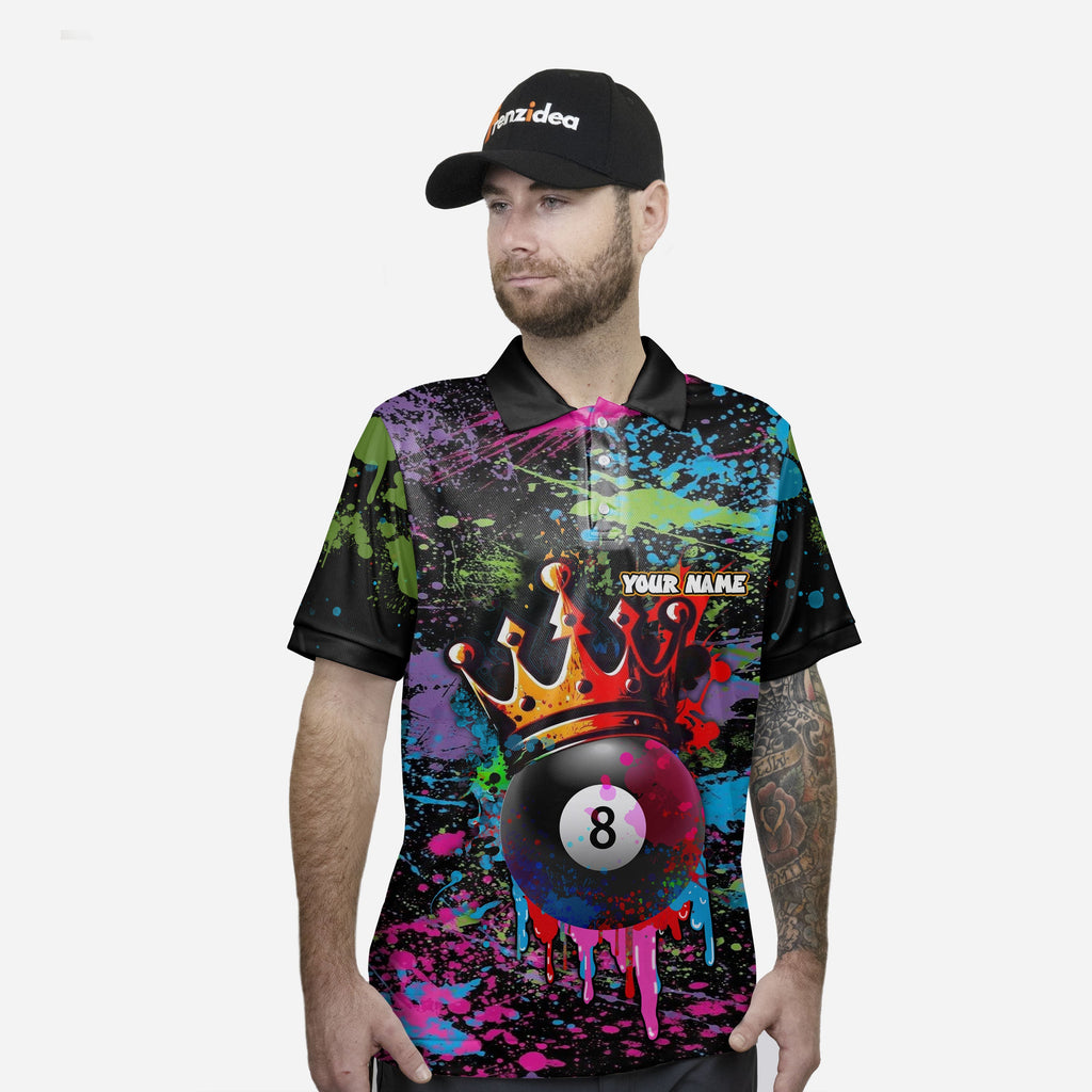 Frenzidea Billiards Ball 8&9 King Graffiti Customized Name, Team Name 3D Shirt