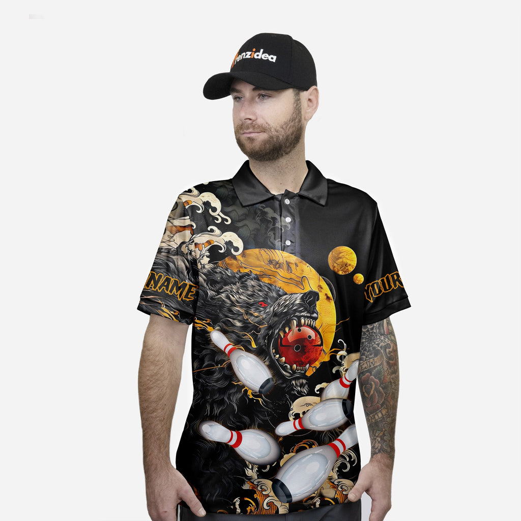Frenzidea Bowling And Pins Monster Moon Personalized Name, Team Name 3D Shirt (4 Colors)