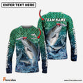 Frenzidea Salmon Fishing Yellow Fin Sport Custom Name & Team Name 3D Shirts