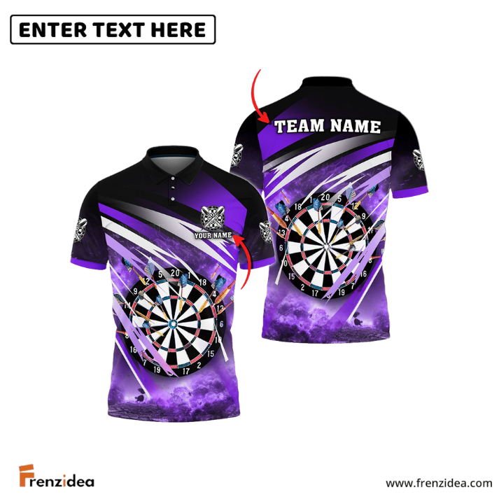 Frenzidea Darts Explosion Personalized Name, Team Name 3D Shirt (4 Colors)