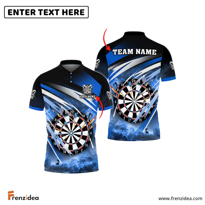 Frenzidea Darts Explosion Personalized Name, Team Name 3D Shirt (4 Colors)